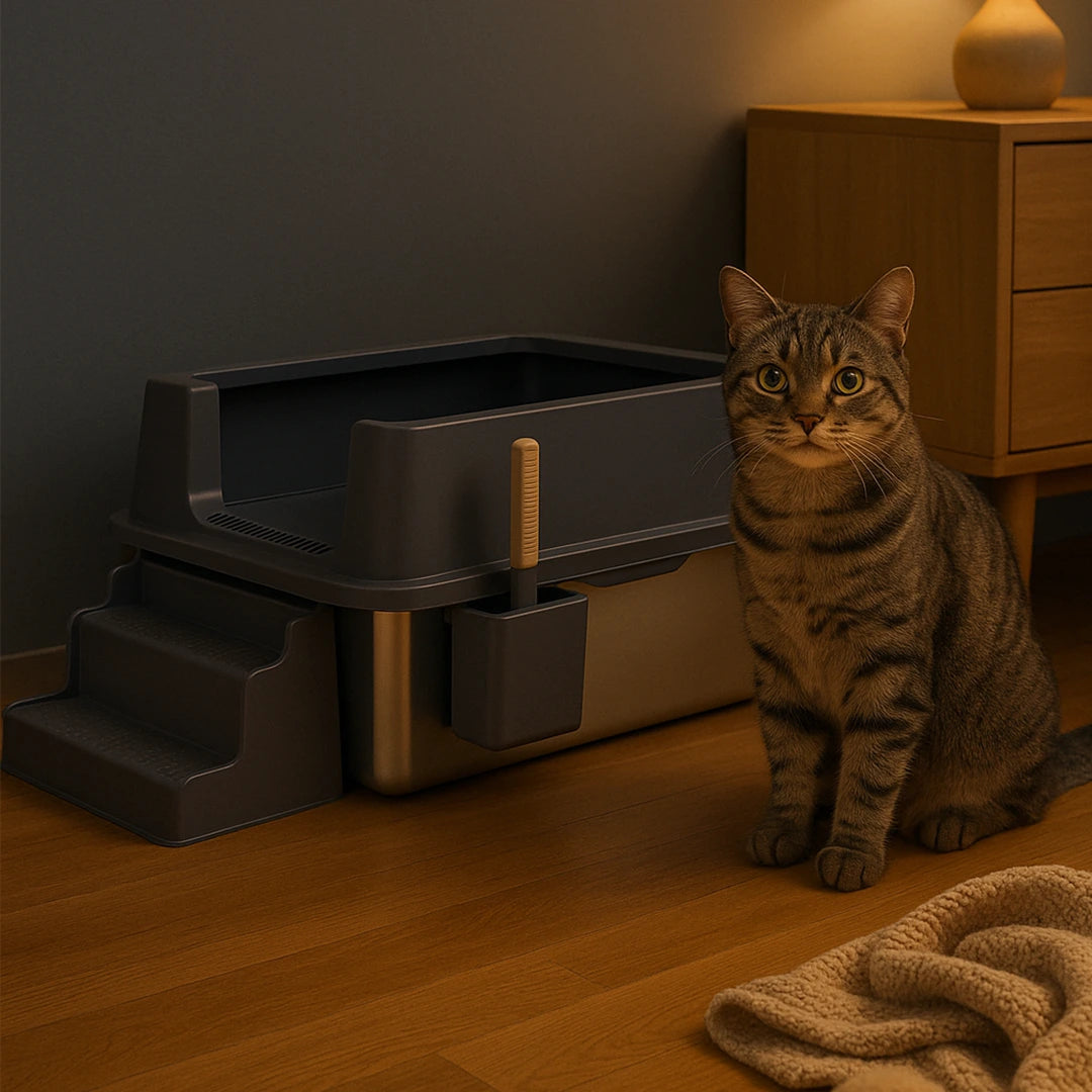 SmartPet_Open_Stainless_Steel_Litter_Box