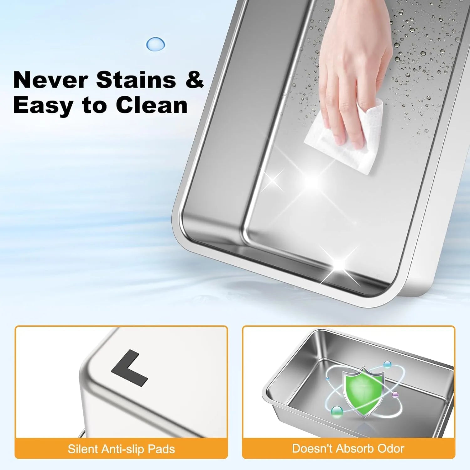 Smart Pet - Stainless Steel Litter Box