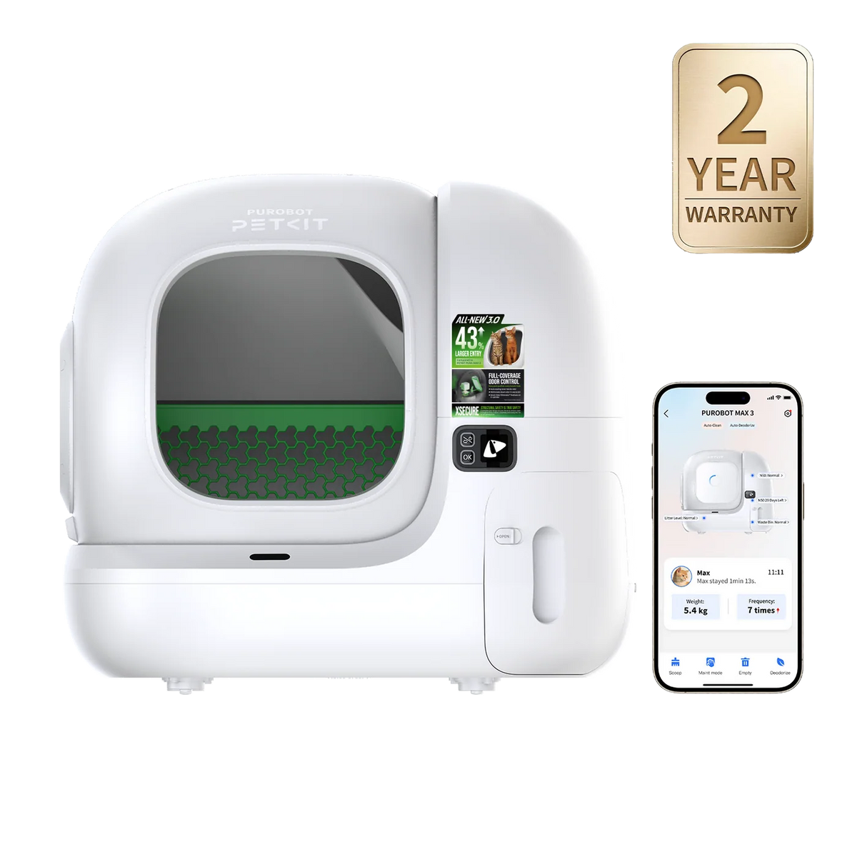 Purobot Max 3 Automatic Cat Litter Box | Pre-book Pass