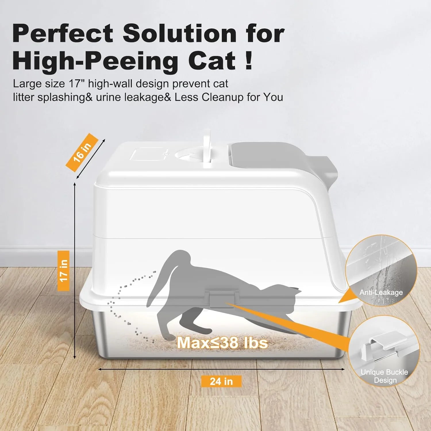 Smart Pet - Stainless Steel Litter Box