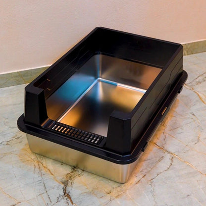 Smart Pet Stainless Steel Open Litter Box