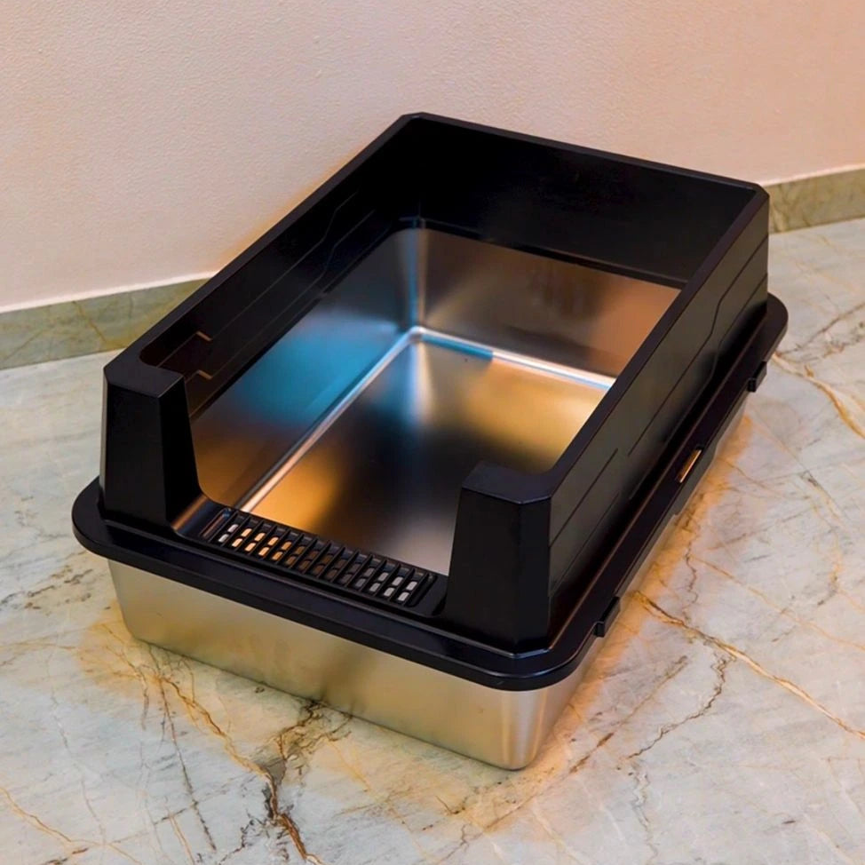 Smart Pet Stainless Steel Open Litter Box